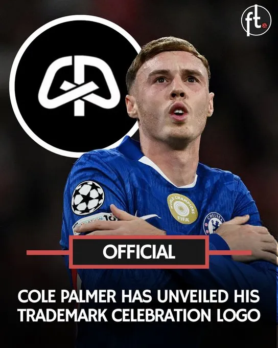 kaiyun-帕尔默发布个人LOGO，名字首字母CP以及庆祝动作融合一体